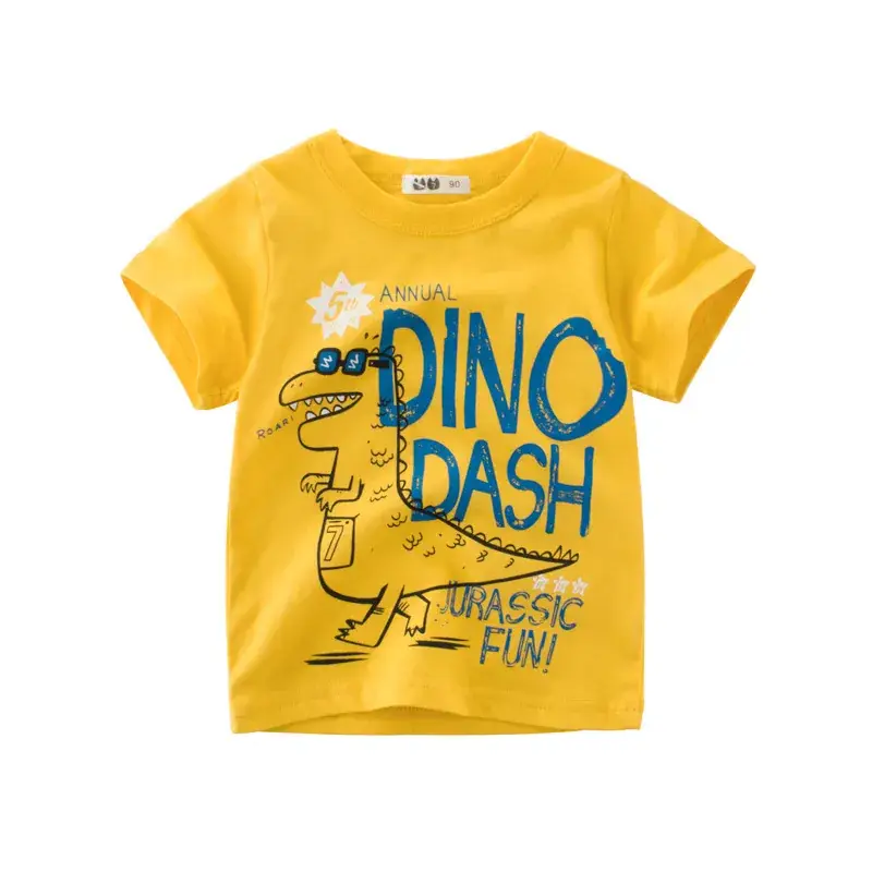 2024 Kids T-Shirt Yellow Korean Style Boys - Image 5