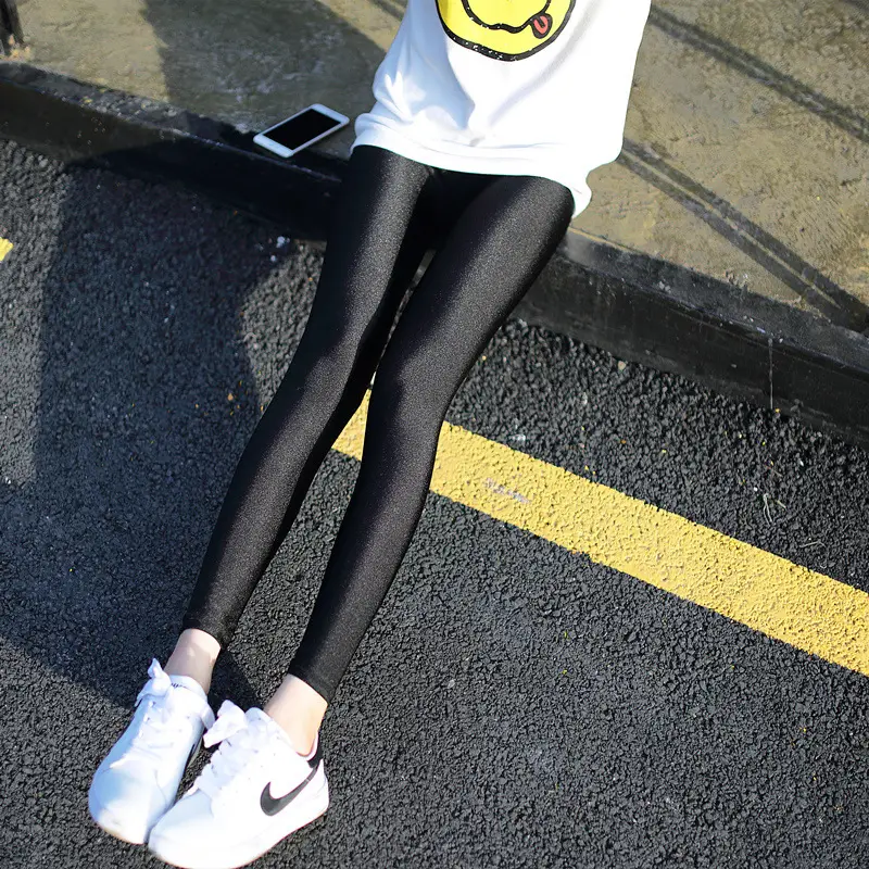 Black Slim Fit Women's High Waist Stretchy Pants - Image 43