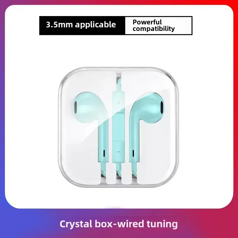 Black In-Ear Headset with Microphone Wire Control