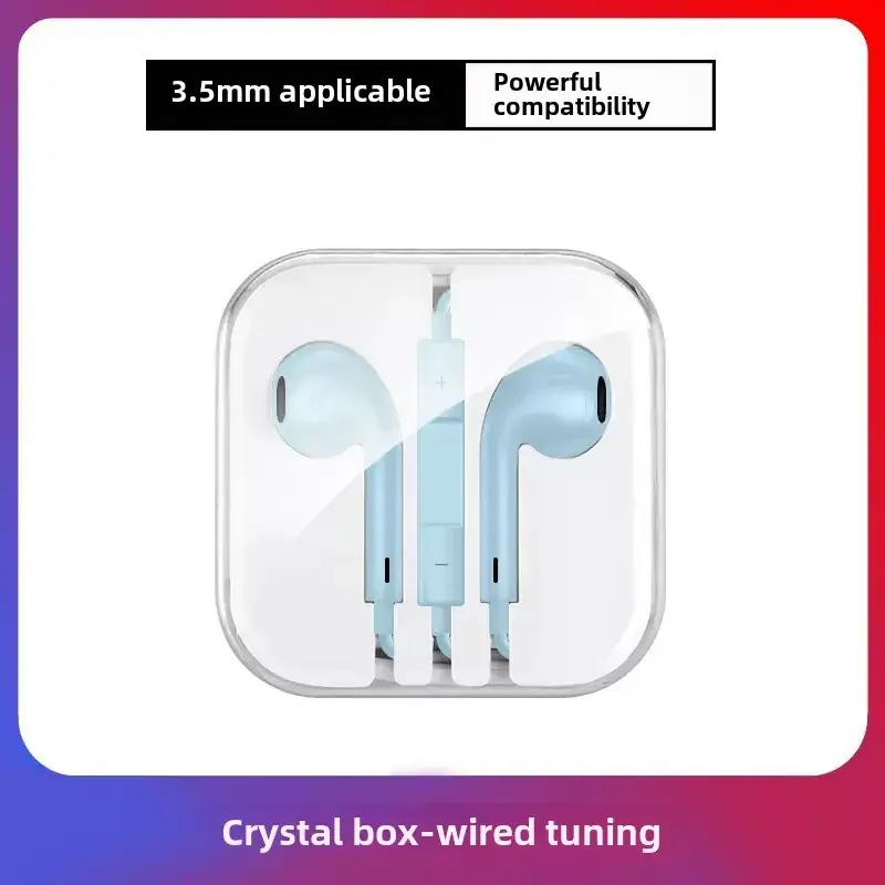 Black In-Ear Headset with Microphone Wire Control