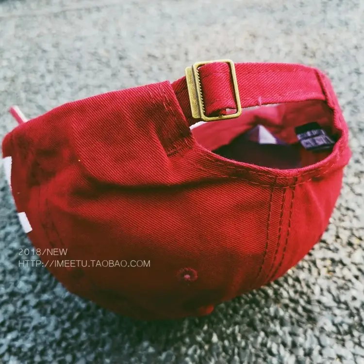 Korean Style Letter Embroidered Cap Blue Red - Image 12