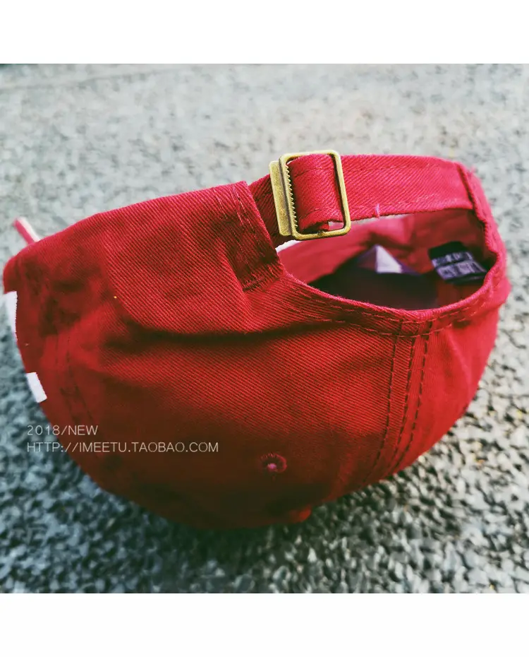 Korean Style Letter Embroidered Cap Blue Red — feature 12