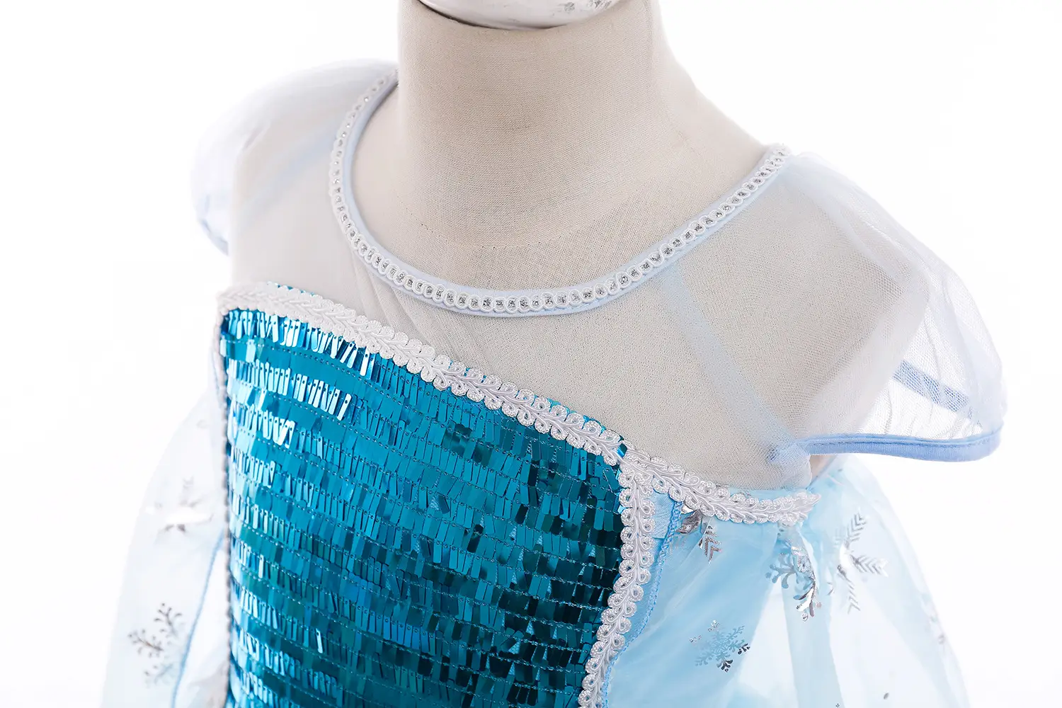 Elsa Princess Dress Puffy Gauze Blue Starry — feature 22