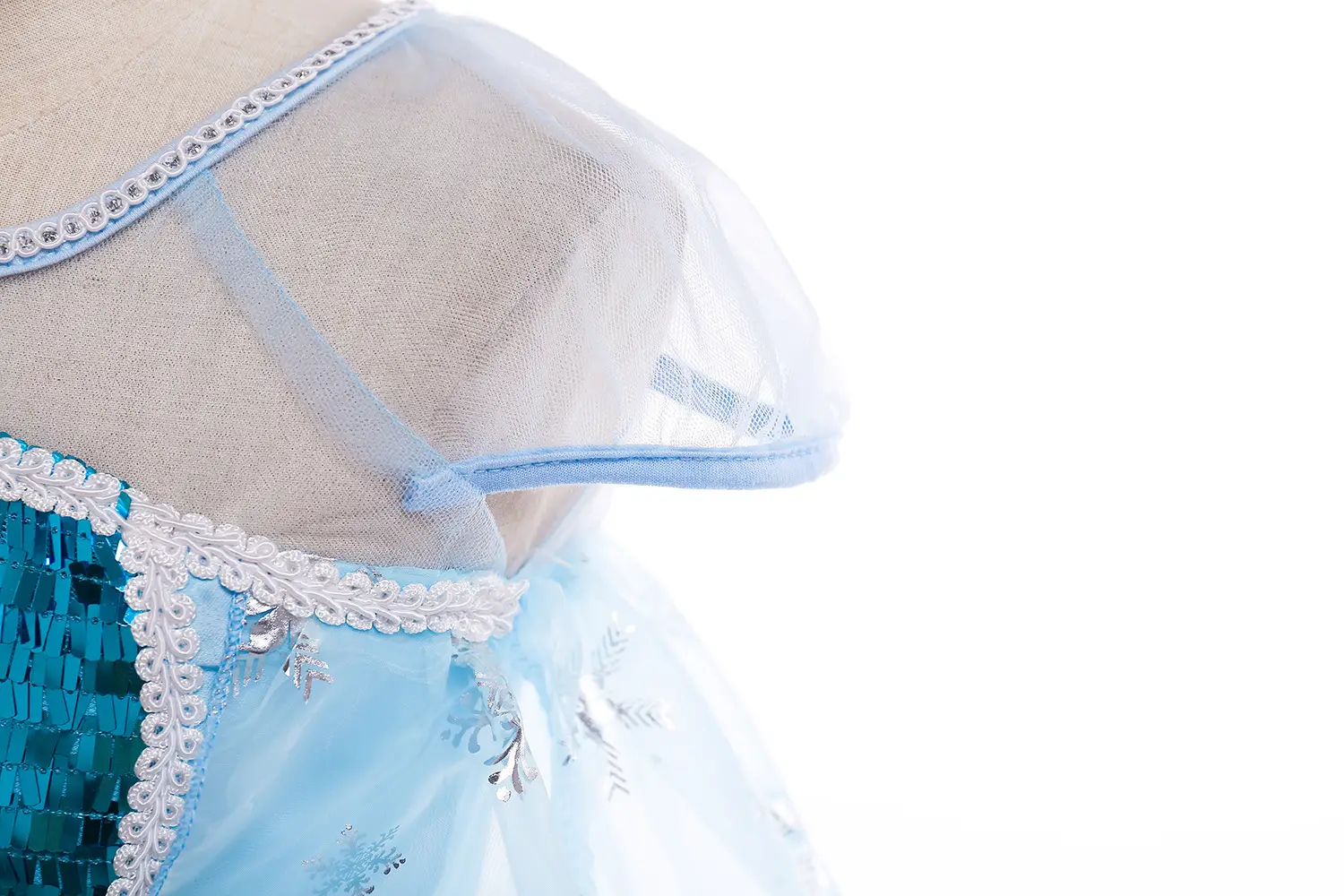 Elsa Princess Dress Puffy Gauze Blue Starry — feature 23