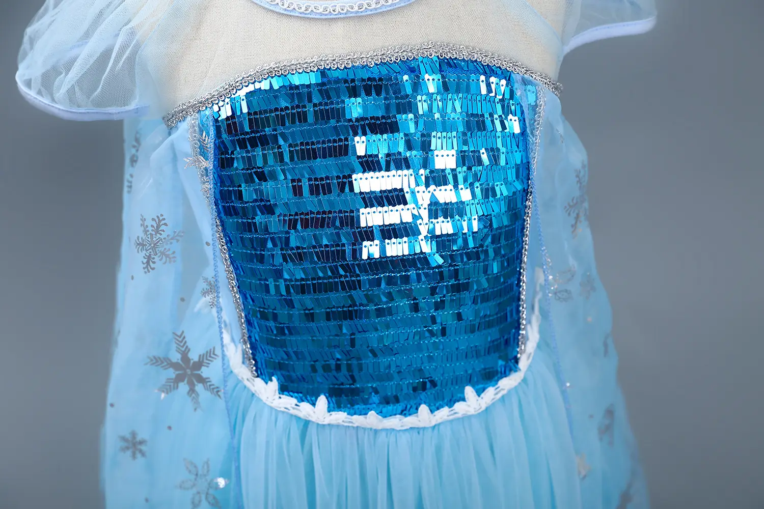 Elsa Princess Dress Puffy Gauze Blue Starry — feature 33