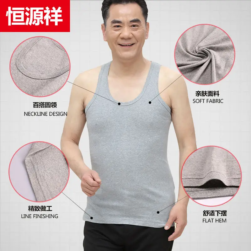 Hengyuanxiang Cotton Vest for Elderly Men Large Size - Image 5
