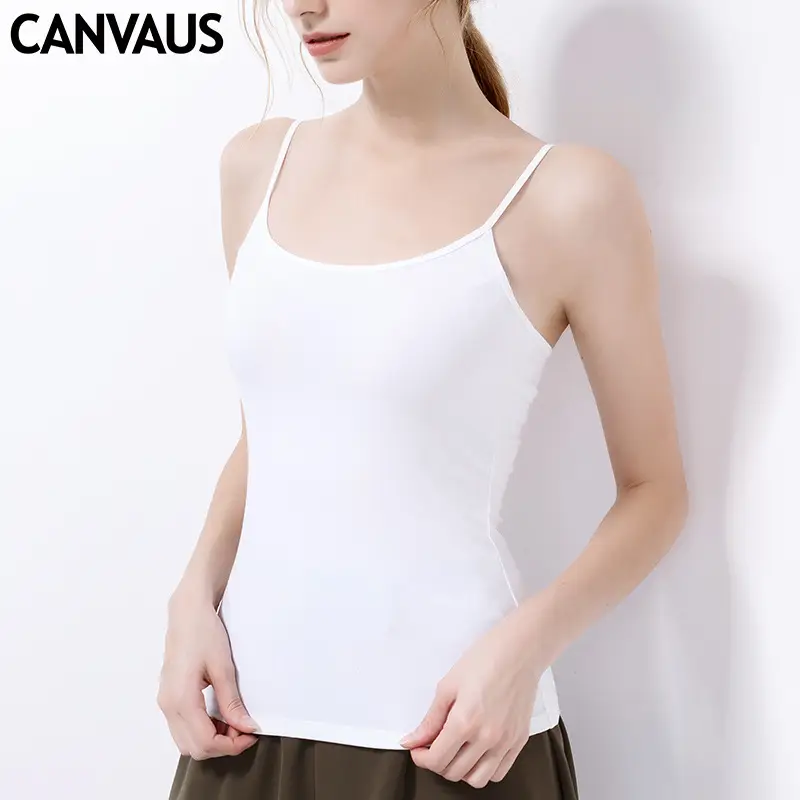 Women's Navy Cotton Tank Top Camisole - Image 5