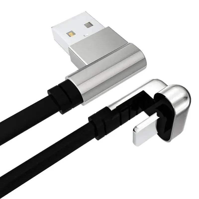 Double Elbow Data Cable for Android & Type-C Charging