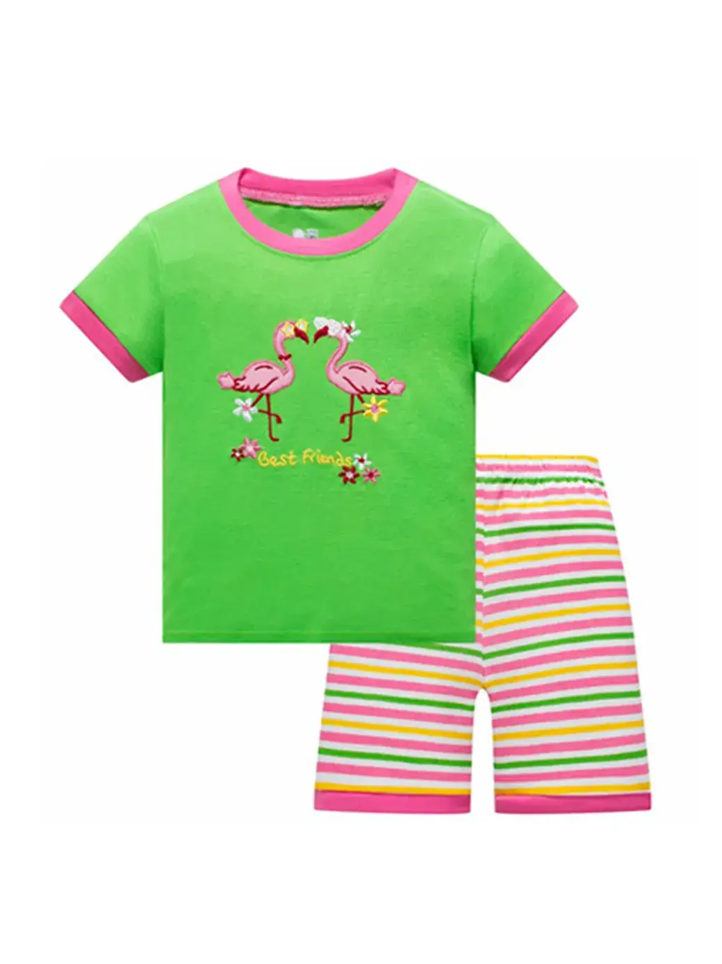Baby Cotton Striped Shorts & T-Shirt Set - Image 11