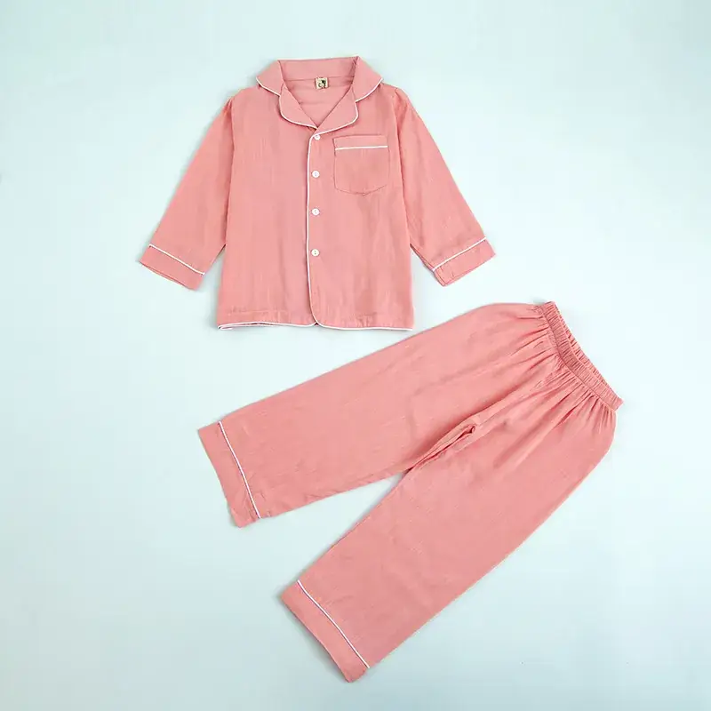 Japanese & Korean Girls Pajamas Navy Blue Summer Set