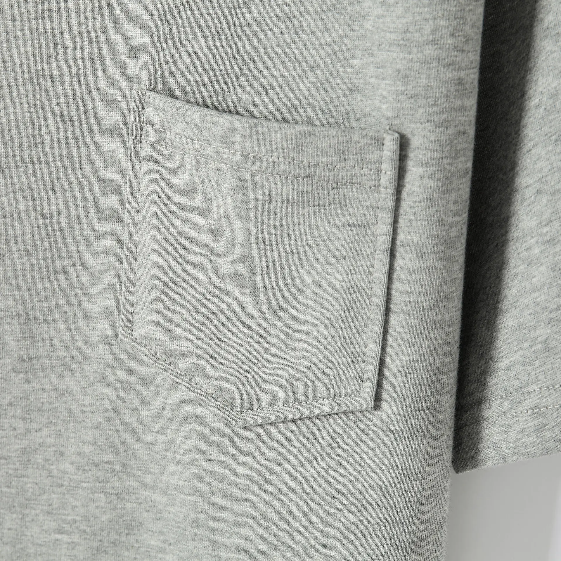 Men Grey Short Sleeve T-Shirt with Pocket