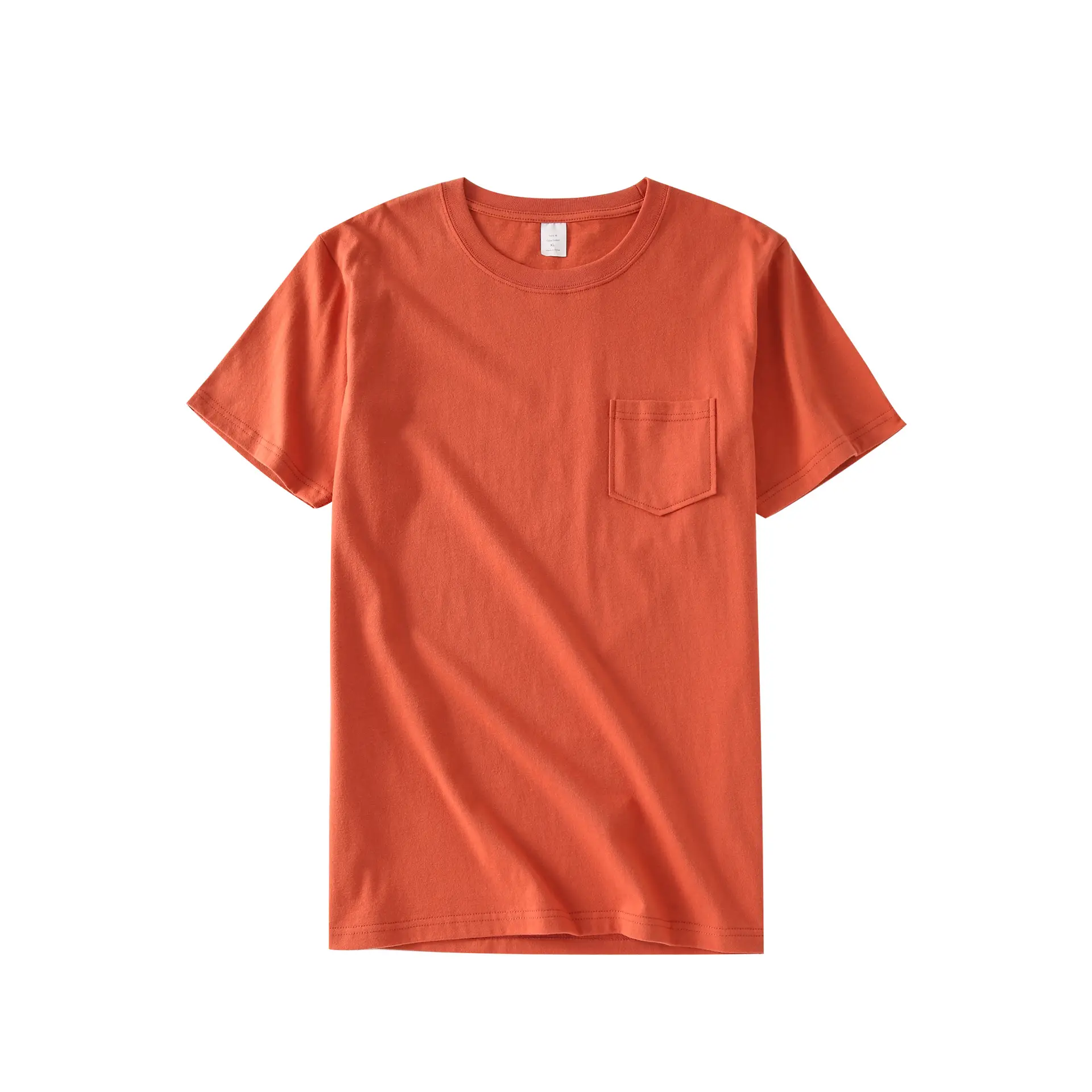 Men Grey Short Sleeve T-Shirt with Pocket