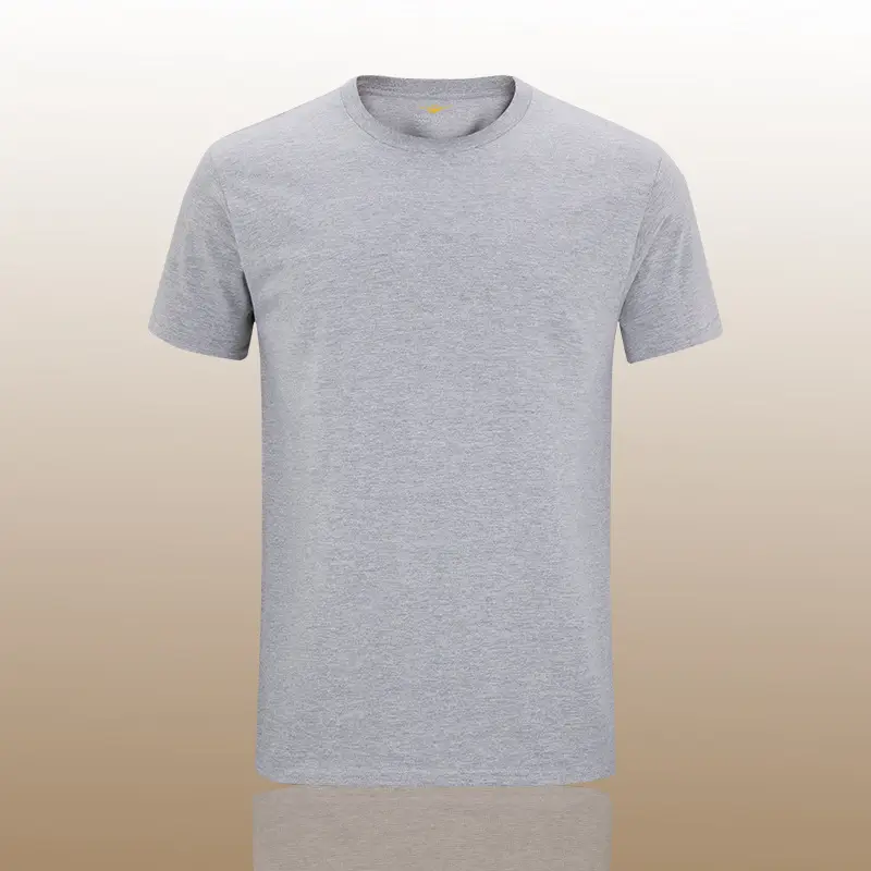 Men Grey Cotton Casual T-Shirt Large - Image 17