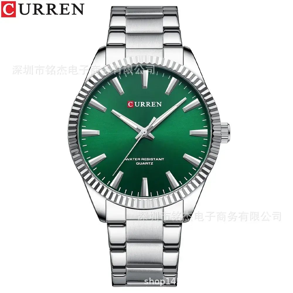 Men's Gold Quartz Watch with Steel Band - Image 9