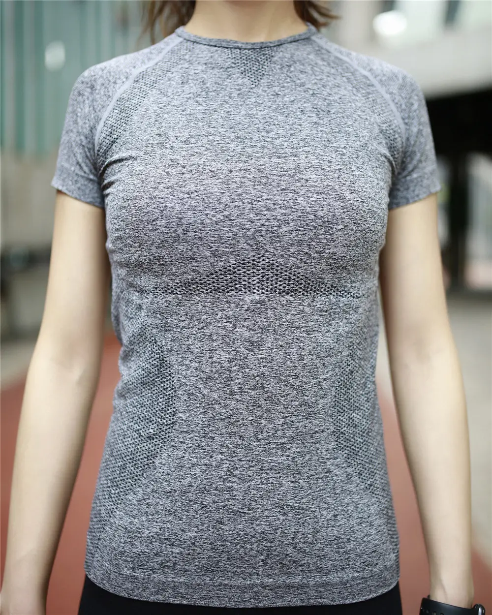 Women's 2018 Cross-border Fitness T-shirt Light Purple