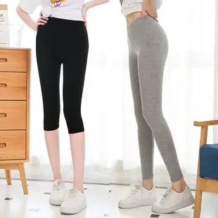 Dark Heather Gray Half Length Leggings for Women — feature 1