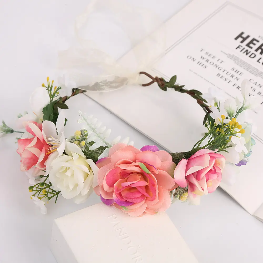 Floral Crossbody Belt with Roses & Bow