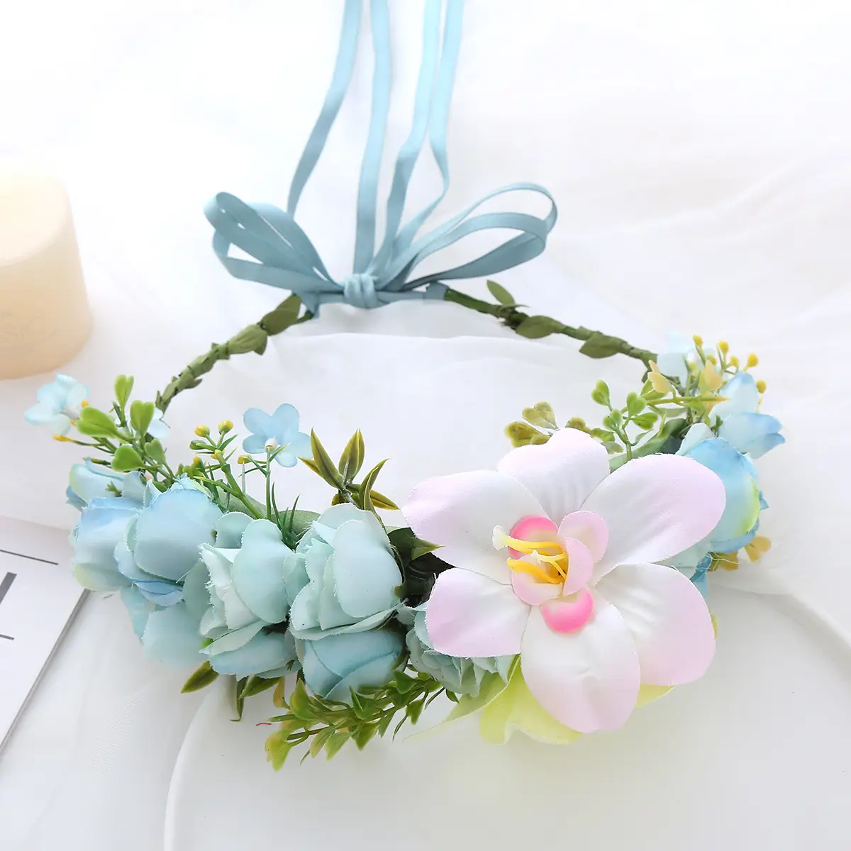Floral Crossbody Belt with Roses & Bow