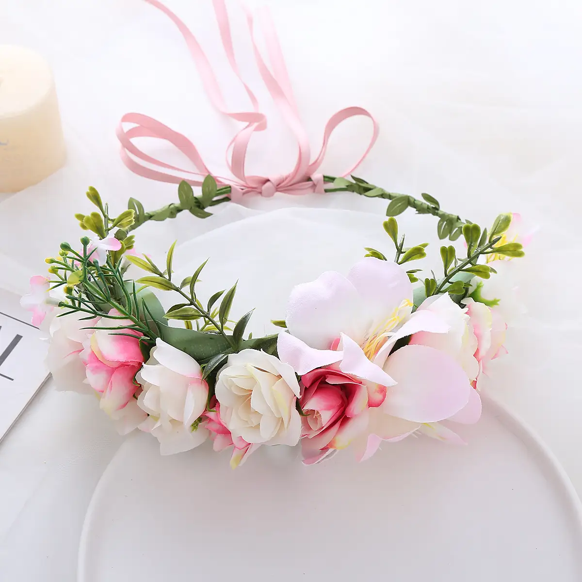 Floral Crossbody Belt with Roses & Bow