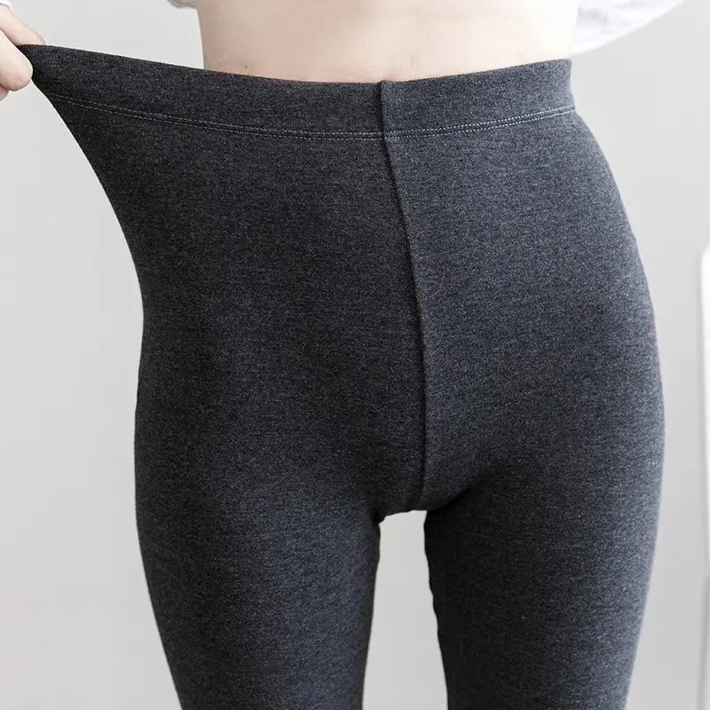 Women Cotton Brushed Leggings High Waist Slimming - Image 5