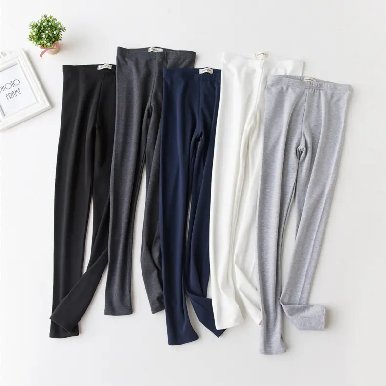 Women Cotton Brushed Leggings High Waist Slimming - Image 8
