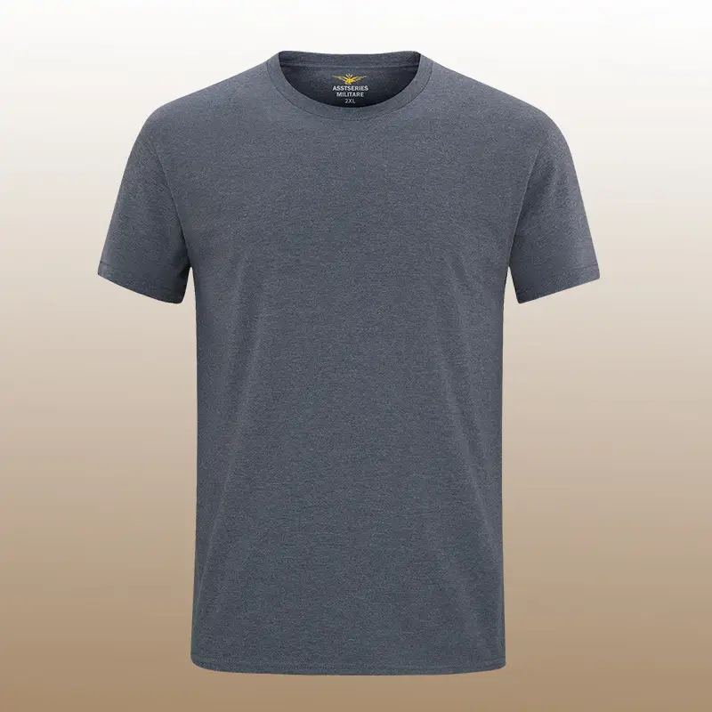 Men Black Cotton T-Shirt Casual Summer Plus Size - Image 8