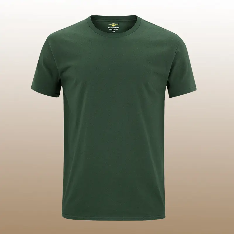Men Black Cotton T-Shirt Casual Summer Plus Size - Image 9