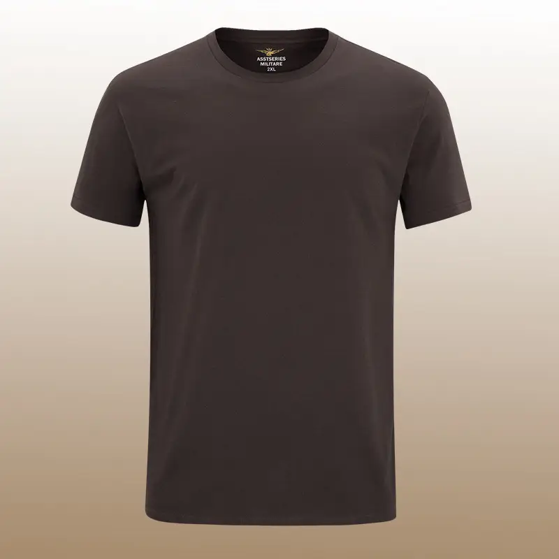 Men Grey Cotton Short Sleeve T-Shirt Large - Image 12
