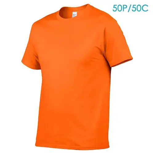 180g Cotton GILDAN T-Shirt Orange Short Sleeve - Image 25