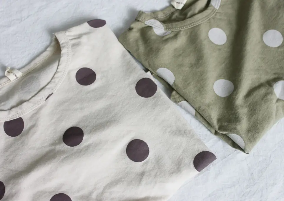 Kids Polka Dot Cotton T-Shirt Green Round Neck — feature 19