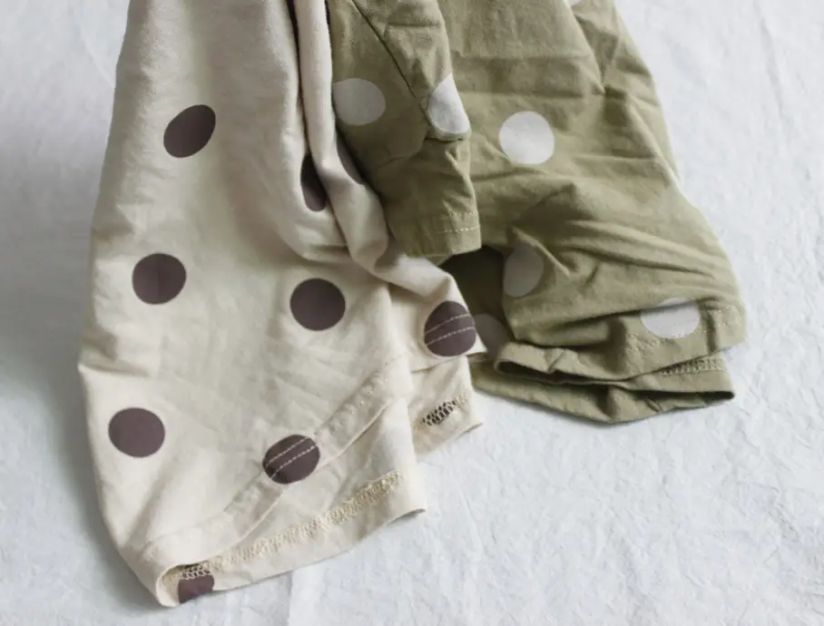 Kids Polka Dot Cotton T-Shirt Green Round Neck — feature 27