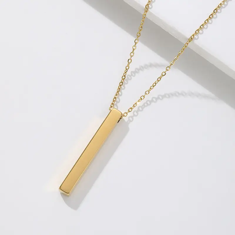 Gold Stainless Steel Wishing Cube Cross-Border Necklace - Image 11