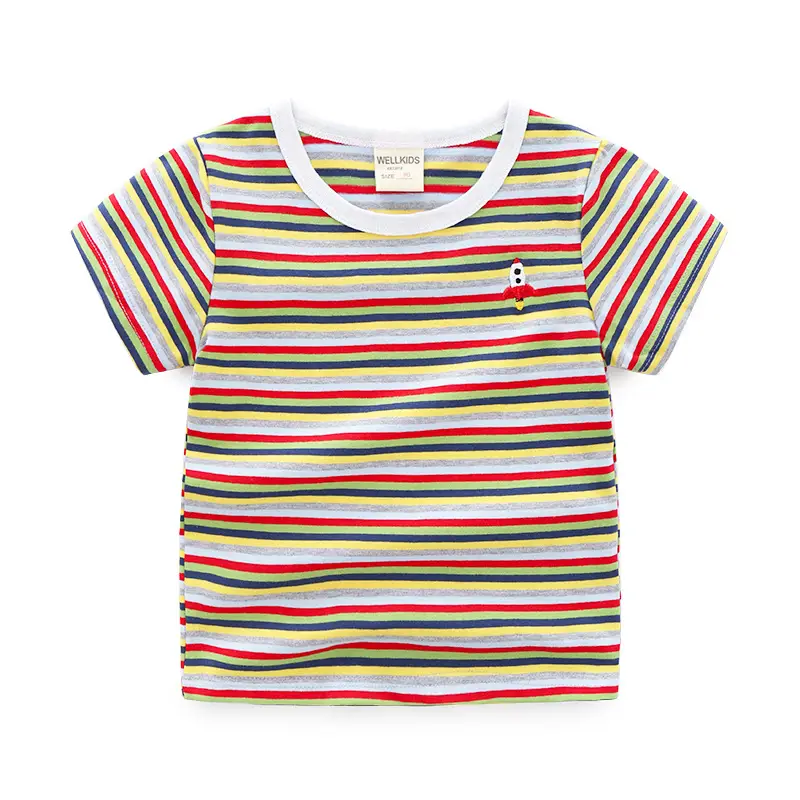 2025 Boys T-Shirt Set Striped Rocket Blue - Image 2