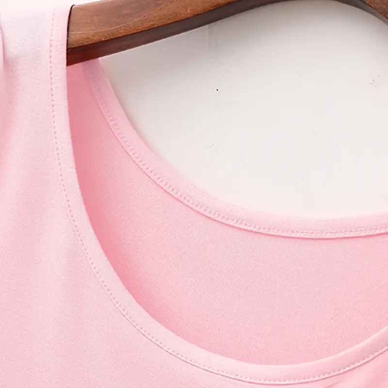 Pink Sleeveless Vest for Women Combed Modal Extra Large - Image 11
