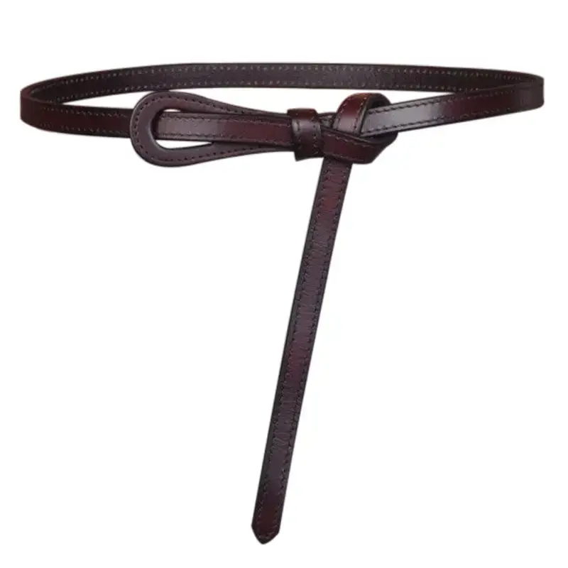 Korean Style Belted Coat Belt for Women Brown - Image 10