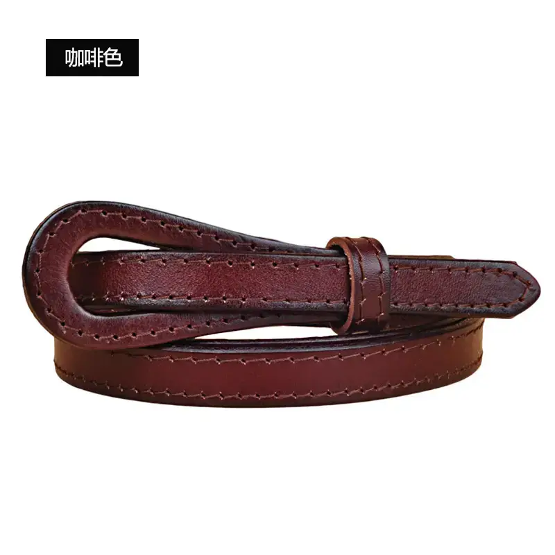 Korean Style Belted Coat Belt for Women Brown - Image 3