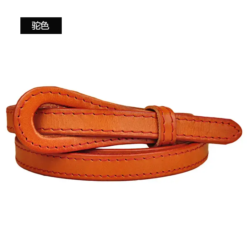 Korean Style Belted Coat Belt for Women Brown - Image 4