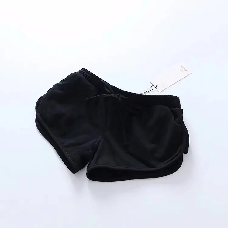 Women's Grey Drawstring High Waist Shorts - Image 3