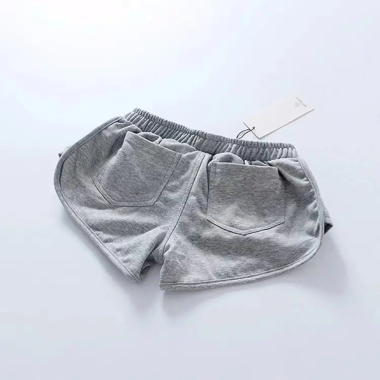 Women's Grey Drawstring High Waist Shorts - Image 5