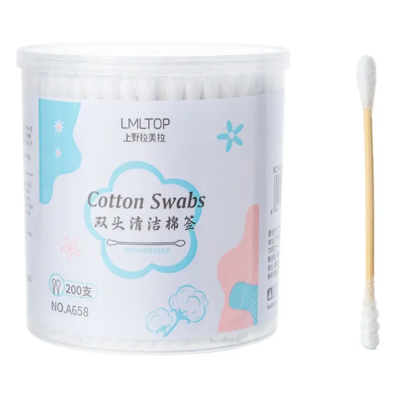 Lmltop Spiral Head Cotton Swabs 200 Pcs