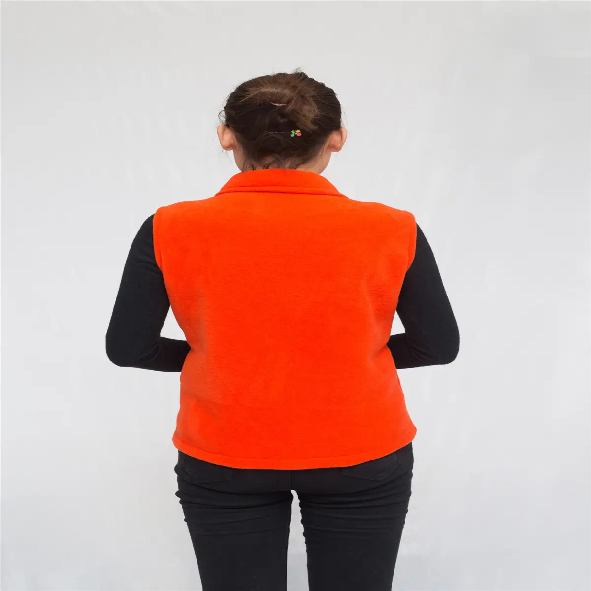 Red Fleece Vest for Women Winter Warm Cozy Top - Image 12