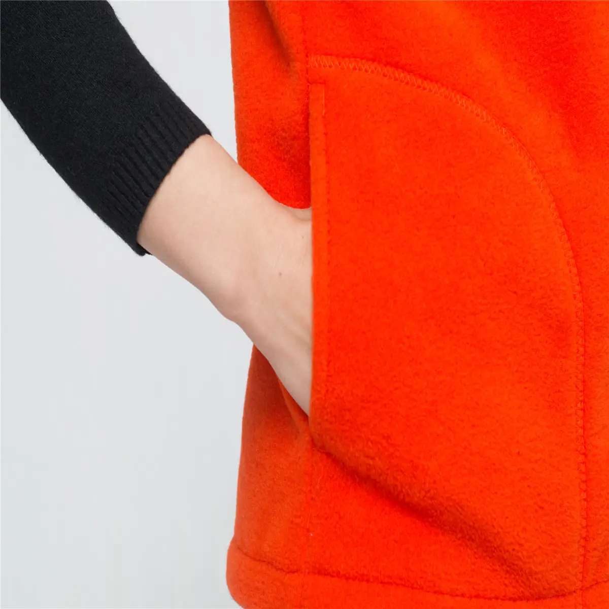 Red Fleece Vest for Women Winter Warm Cozy Top - Image 13