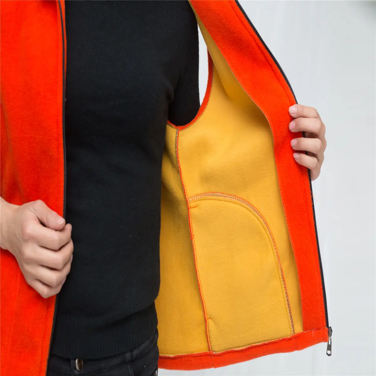 Red Fleece Vest for Women Winter Warm Cozy Top - Image 14