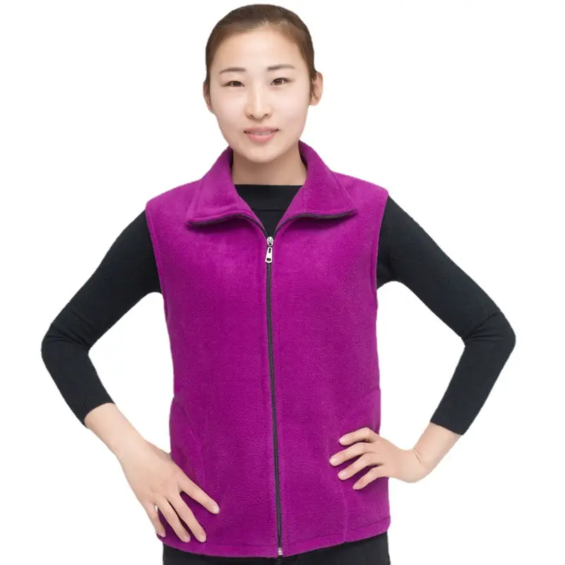 Red Fleece Vest for Women Winter Warm Cozy Top - Image 15