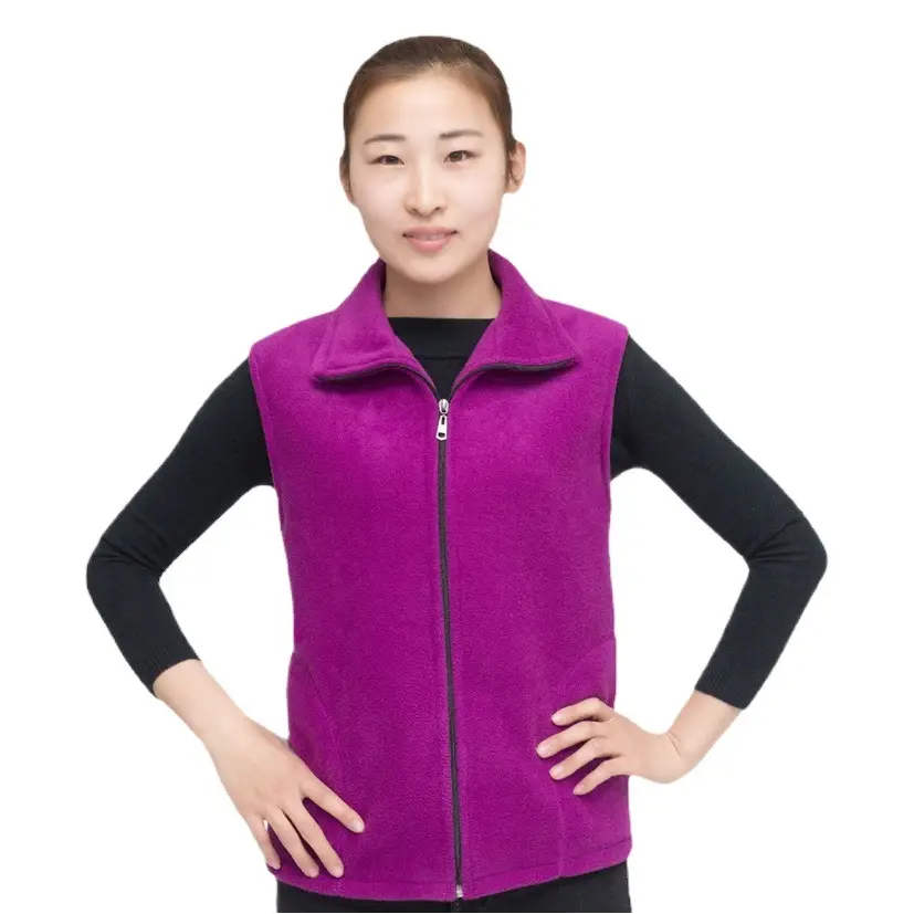 Red Fleece Vest for Women Winter Warm Cozy Top