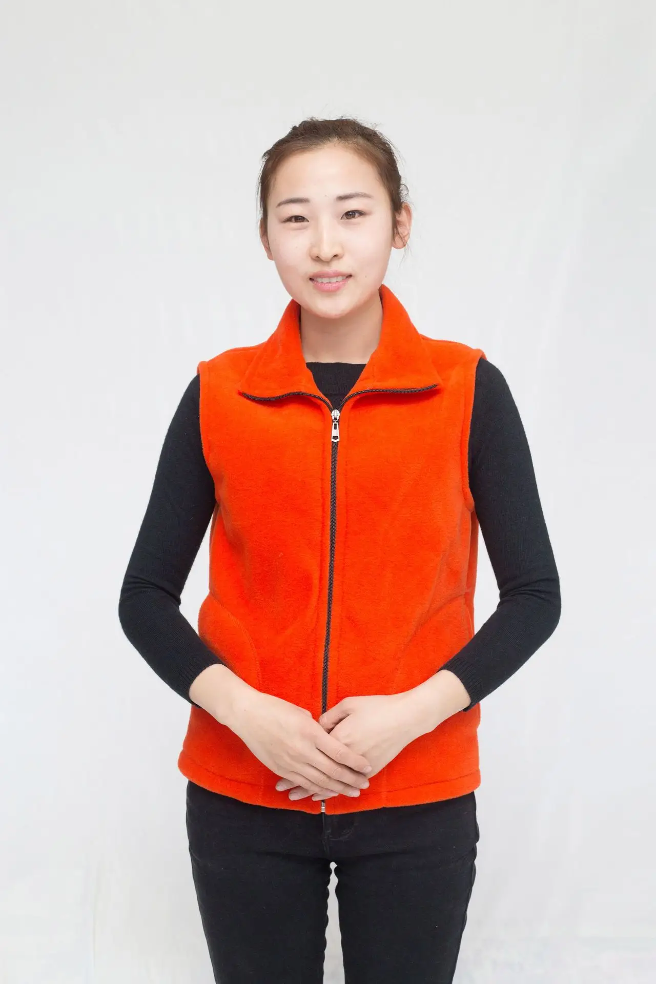 Red Fleece Vest for Women Winter Warm Cozy Top - Image 8