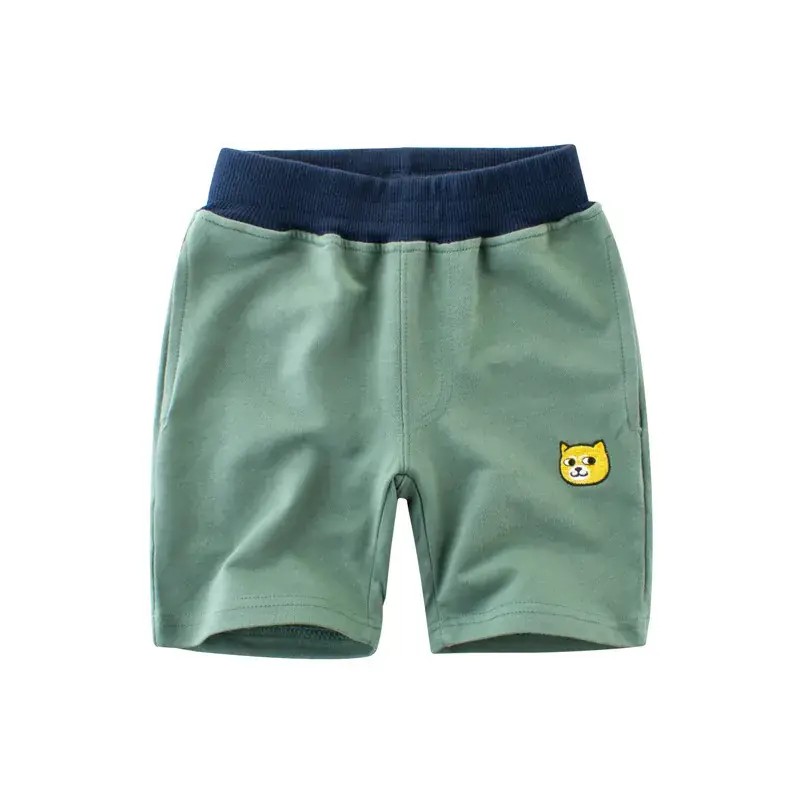 2024 Kids Mid-Length Shorts Grey Bear Print
