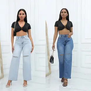 Ultra-Short Hot Pants for Women Blue Denim High Waist — feature 18
