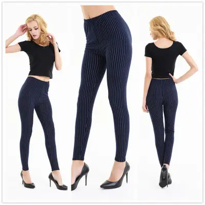 Women Striped Yoga Pants High Waist Slim Fit - Image 6