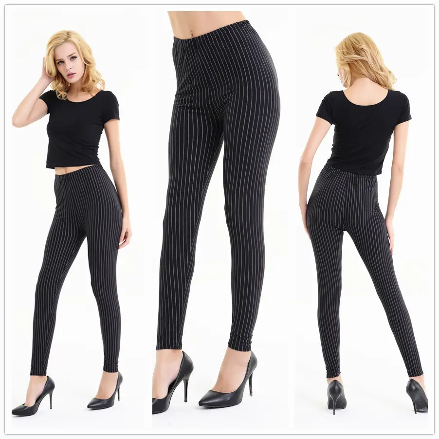 Women Striped Yoga Pants High Waist Slim Fit - Image 7